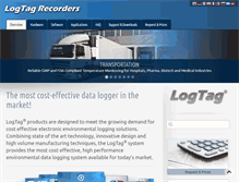 Tablet Screenshot of logtag-recorders.com